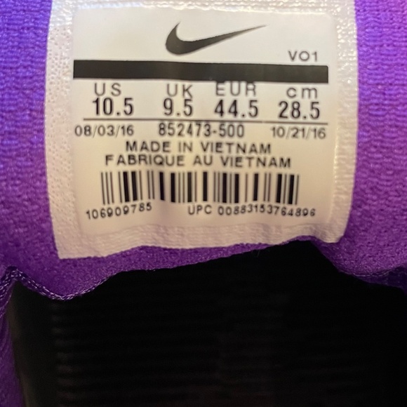 Nike Kobe Bryant basketball shoes Men’s size 10.5 purple and gold - Picture 6 of 6